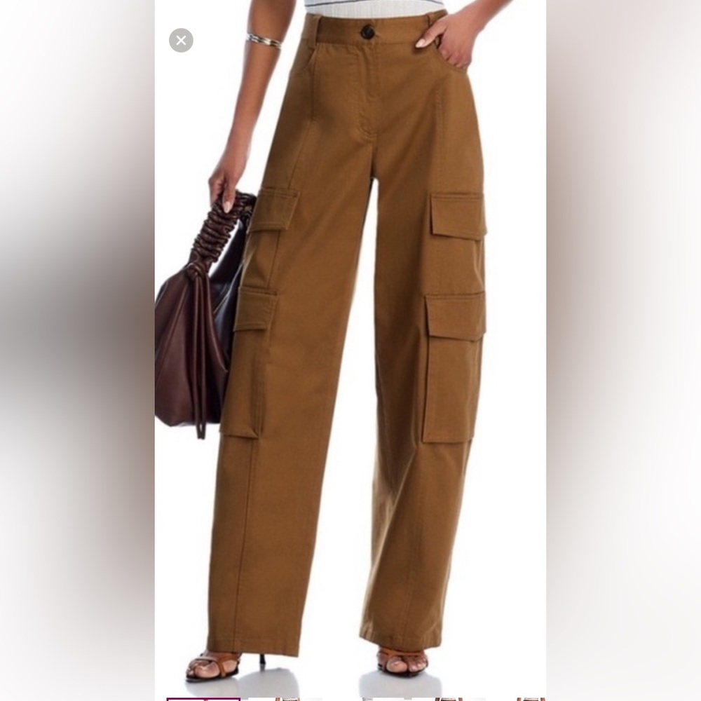 A.L.C. Wide Leg Cargo Pants in Brown